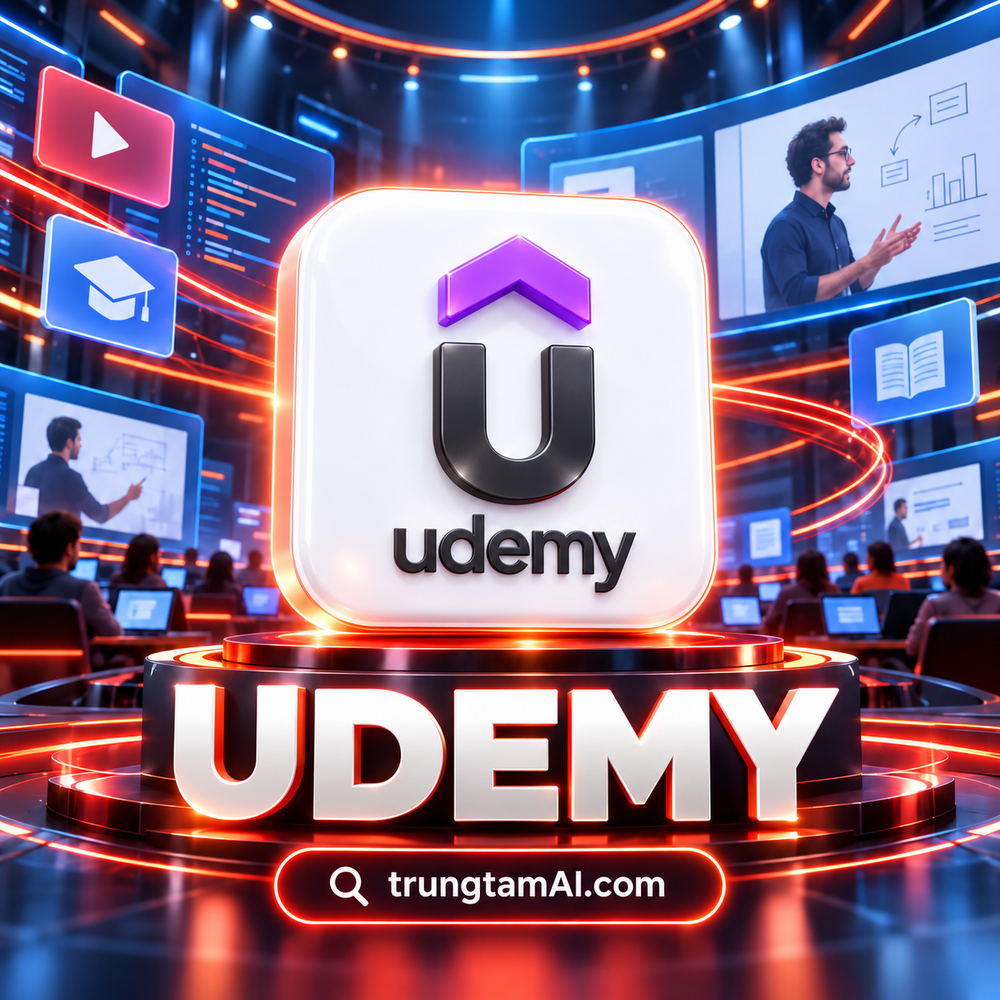 Hình ảnh khóa học Udemy bản quyền tại trungtamAI.com