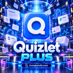 Ảnh tài khoản Quizlet Plus bản quyền tại trungtamAI.com