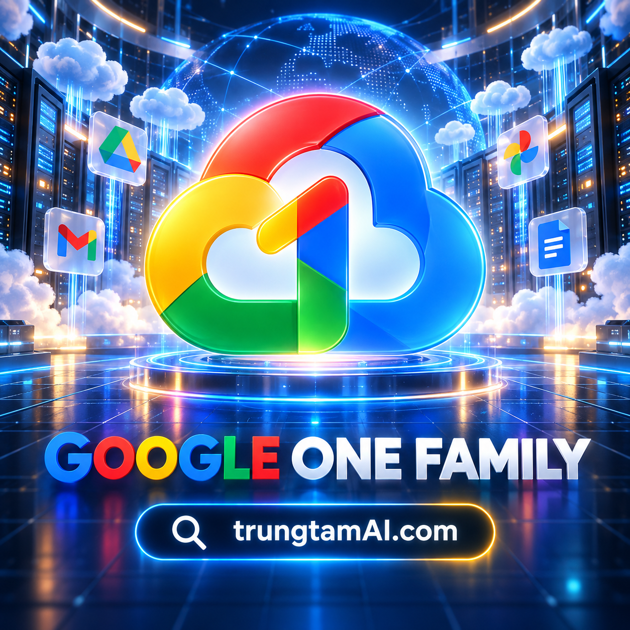 Ảnh sản phẩm Google One Family - trungtamAI.com